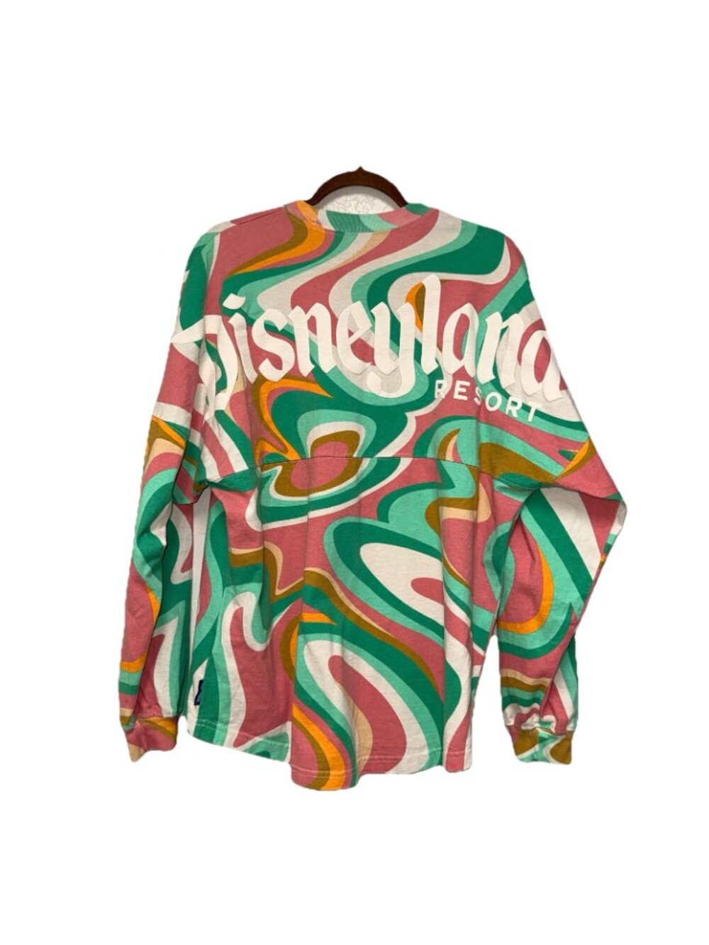Disneyland Resort Spirit Jersey Size M Disney Parks Groovy Swirl Wavy Pastel - Picture 2 of 7